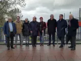 Luis Garicano con responsables de Ciudadanos de Asturias en Avilés.