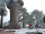 Nevada en la Ciudad Encantada de Cuenca.