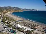 Playa de Burriana en el municipio malague&ntilde;o de Nerja