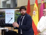 El presidente de la Comunidad, Fernando López Miras, en la presentación del proyecto de Murcia como ‘Capital Española de la Gastronomía 2020’