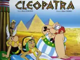 Portada n'asturianu de 'Astérix y Cleopatra'.