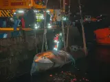 El rescate del narcosubmarino hundido en Galicia