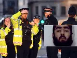 Imagen de la Policía Metropolitana y de Usman Khan, el autor del ataque en el puente de Londres.