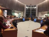 Soraya Rodríguez en el seminario 'El rol de las mujeres en el mundo rural', celebrado en el Parlamento Europeo.