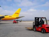 Avión de DHL en el Aeropuerto de Castellón