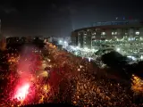 Las horas previas al Clásico de Liga entre Barcelona y Real Madrid en el Camp Nou han estado marcadas por las protestas organizadas por Tsunami Democràtic para reivindicar la independencia de Cataluña.