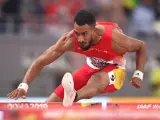 El vallista español Orlando Ortega en el Mundial de Doha