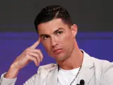 Cristiano Ronaldo, durante unas conferencias.
