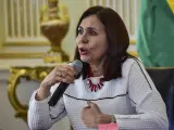 La ministra de Exteriores en funciones de Bolivia, Karen Longaric