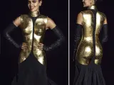 Parte delantera y trasera del vestido de Cristina Pedroche en las Campanadas de Antena 3.