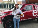 Cristina Gutiérrez, piloto de Mitshubishi en el Dakar 2020.