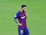 Messi no ocultó su decepción tras perder contra el Atlético.