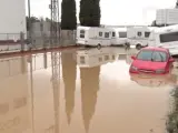 La crecida del río Tordeda, producida por las intensas lluvias de la borrasca Gloria, ha dañado uno de los puentes que cruza el cauce a su paso por Hostalric (Girona).