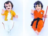 Figuras del niño Jesús personalizadas como Freddie Mercury y Goku.