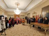 Recepción en el Ayuntamiento de Salamanca a delegación participante en el Año Nuevo Chino