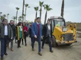 El presidente del Gobierno, Pedro Sánchez, junto al presidente de la Generalitat, Ximo Puig, visita zonas de Peñíscola y Benicarló afectadas por la borrasca 'Gloria', en Castellón (Comunidad Valenciana/España) a 25 de enero de 2020.