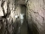 Interior del túnel clandestino para introducir droga más largo hallado hasta ahora en el área de San Diego, en California (EE UU).