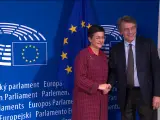 González Laya se reúne con el presidente del Parlamento Europeo
