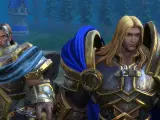 Uther y Arthas en 'Warcraft III: Reforged'.