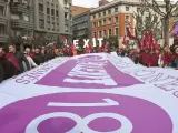 En la protesta de León también se reinvidió el 'Lexit', la separación entre León y Castilla.