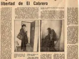 Recorte de prensa sobre el caso de 'El Cabrero'.