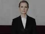 La actriz Cynthia Nixon al comienzo del vídeo.