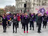 Feministas realizan la performance 'Un violador en tu camino'