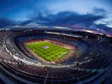 El Camp Nou, completamente vacío.