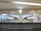 Aviso en la web del cierre de la tienda de Apple en Roma por el coronavirus.