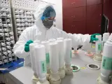 Imagen de un laboratorio médico en China.