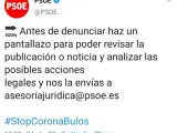 El PSOE ped&iacute;a denuncuar las noticias falsas
