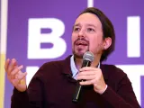 Acto del secretario general de Podemos, Pablo Iglesias, en Toledo.