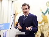 El presidente de la patronal CEOE, Antonio Garamendi, participa en el Foro Económico de ‘El Diario Montañés' en Santander.