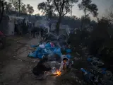 Refugee camp in Lesbos