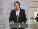 El vicepresidente segundo del Gobierno, Pablo Iglesias