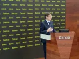 El presidente de Bankia, José Ignacio Goirigolzarri, durante la presentación de resultados de 2019.