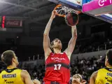 Fran Vázquez, durante un partido con el Basket Zaragoza.