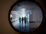Enfermeras en un hospital de Logro&ntilde;o durante la pandemia