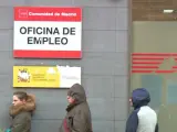 Fotograf&iacute;a de una oficina de empleo de Madrid. Miles de trabajadores se han ido al paro por un ERTE.