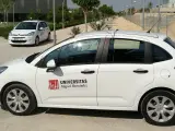 Coches autónomos en el campus de la UMH en Elche.