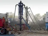Instalaciones para extraer gas mediante la técnica de fracking.