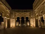 El Sal&oacute;n Basilical de Medina Azahara con iluminaci&oacute;n art&iacute;stica, en una imagen de archivo.
