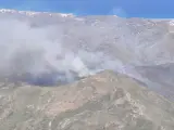 La zona incendiada en Mojácar.