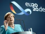 Angela Merkel statement on Germany's presidency of EU in Berlin
