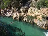 Una piscina natural en las Fuentes del Algar (Alicante).