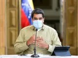 El presidente de Venezuela, Nicolás Maduro, informa sobre la evolución de la pandemia de COVID-19 en el país.