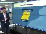 El mapa con el error al colocar mal Zaragoza y Huesca en el mapa.
