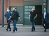 Jordi Cuixat, Oriol Junqueras, Raül Romeva y Jordi Turull salen de la prisión de Lledoners por primera vez con la semilibertad