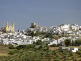 Su origen data del siglo XII y se asent&oacute; en torno al castillo &aacute;rabe. Cuenta con varios monumentos religiosos y civiles de un gran valor hist&oacute;rico y su gran se&ntilde;a de identidad es el caracter&iacute;stico color blanco de sus construcciones.