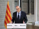 El presidente de la Generalitat, Quim Torra, en una declaración institucional